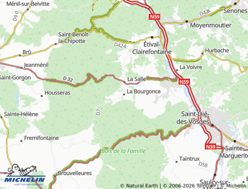 Mappa MICHELIN La Bourgonce - ViaMichelin
