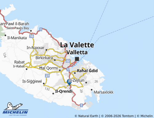 MICHELIN-Landkarte Valletta - ViaMichelin