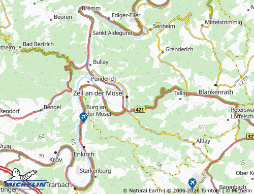 MICHELIN Zell an der Mosel map - ViaMichelin
