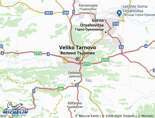 MICHELIN Veliko Tarnovo map - ViaMichelin