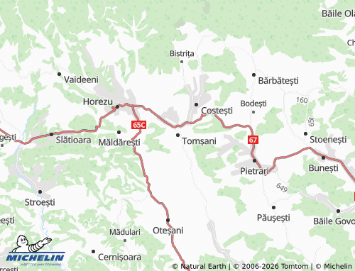 Mappa MICHELIN Tomșani - ViaMichelin