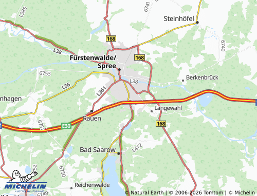 Mapa MICHELIN Fürstenwalde Süd - ViaMichelin