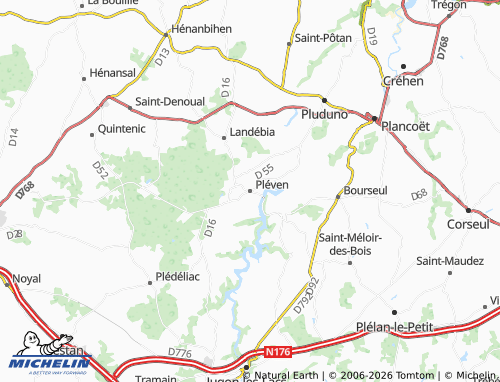 MICHELIN Pléven map - ViaMichelin