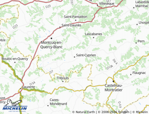 Carte MICHELIN Saint-Cyprien - ViaMichelin