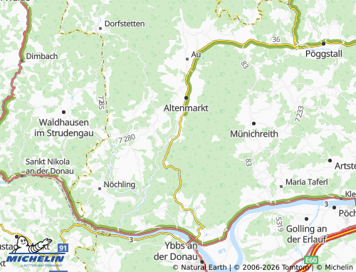 MICHELIN Haslau map - ViaMichelin