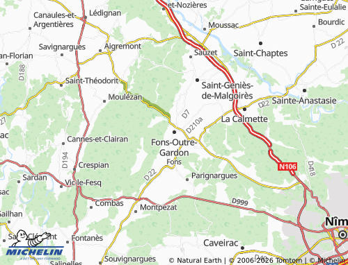 Mappa MICHELIN Fons - ViaMichelin