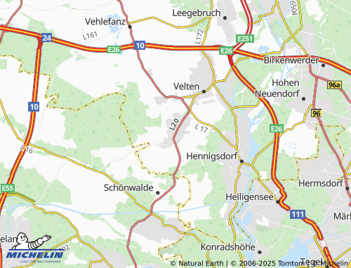 MICHELIN-Landkarte Bötzow - ViaMichelin