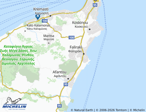 Carte MICHELIN Kalythies - ViaMichelin