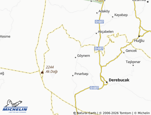 MICHELIN Göynem map - ViaMichelin