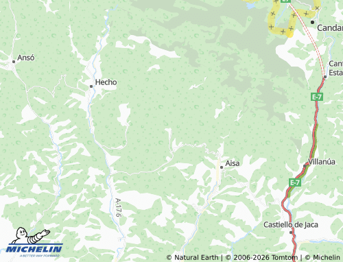 Mappa MICHELIN Aragüés del Puerto - ViaMichelin