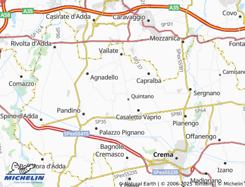 MICHELIN-Landkarte Pieranica - ViaMichelin