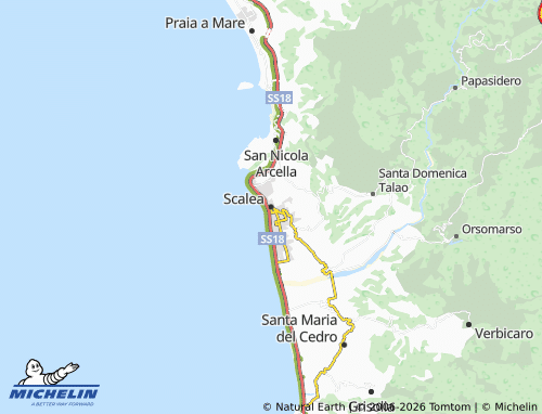 Carte MICHELIN Scalea - ViaMichelin
