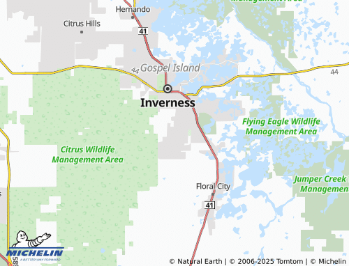 MICHELIN Inverness Highlands South map - ViaMichelin