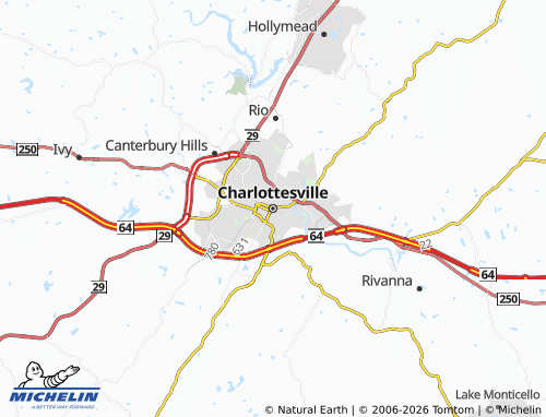 Carte MICHELIN Charlottesville - ViaMichelin