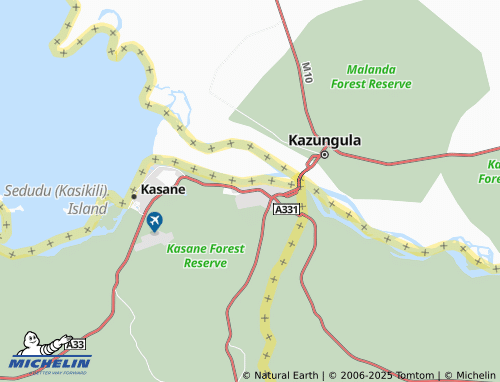 Kaart MICHELIN Kazungula - ViaMichelin