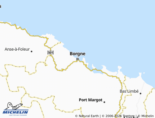 Kaart MICHELIN Borgne - ViaMichelin
