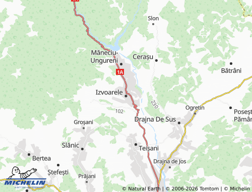Mapa MICHELIN Izvoarele - ViaMichelin