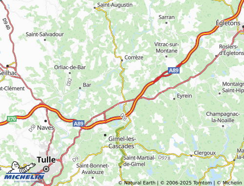 MICHELIN-Landkarte Le Chêne des Bergères - ViaMichelin