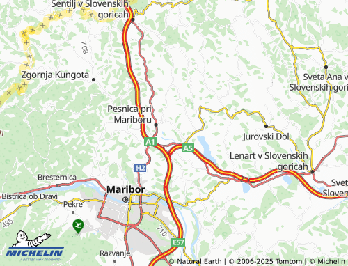 Mappa MICHELIN Pesniški Dvor - ViaMichelin