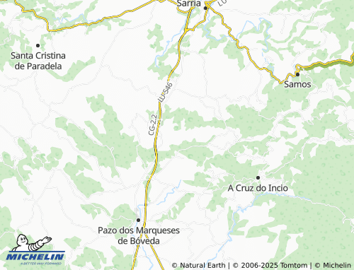 MICHELIN Castelo de Somoza (San Tomé) map - ViaMichelin
