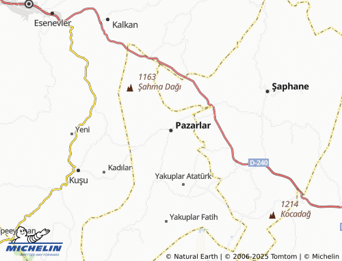 MICHELIN Pazarlar map - ViaMichelin