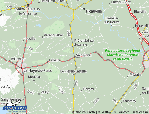 MICHELIN Saint-Jores map - ViaMichelin