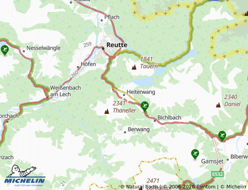 Mapa MICHELIN Heiterwang - ViaMichelin