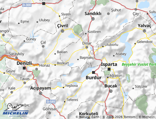 MICHELIN Başmakçı map - ViaMichelin