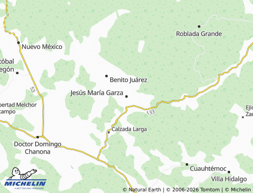 Mappa MICHELIN Jesús María Garza - ViaMichelin