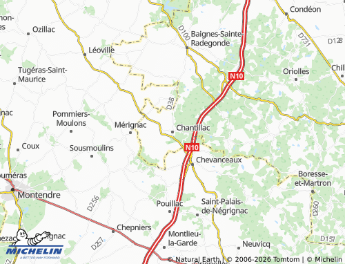 Mapa MICHELIN Chantillac - ViaMichelin