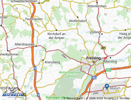 MICHELIN Ampertshausen map - ViaMichelin