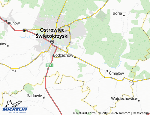 Carte MICHELIN Bodzechów - ViaMichelin
