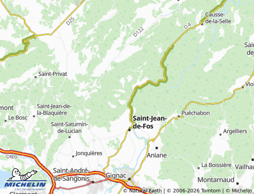 Mappa MICHELIN Saint-Guilhem-le-Désert - ViaMichelin