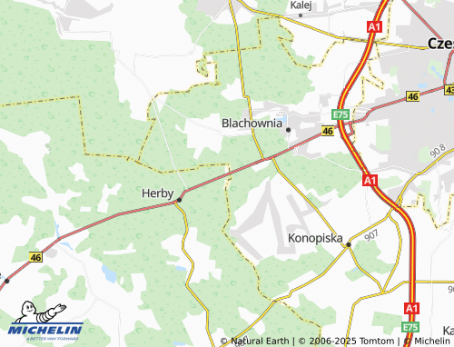 MICHELIN Pietrzaki map - ViaMichelin