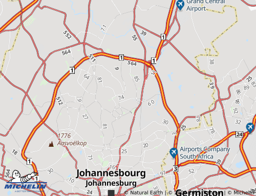 MICHELIN Morningside Extension 56 map - ViaMichelin