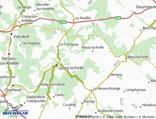 MICHELIN Beauficel-en-Lyons map - ViaMichelin