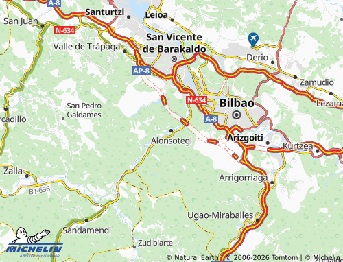 MICHELIN Alonsotegi map - ViaMichelin