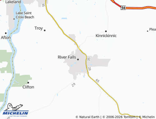 MICHELIN River Falls map - ViaMichelin