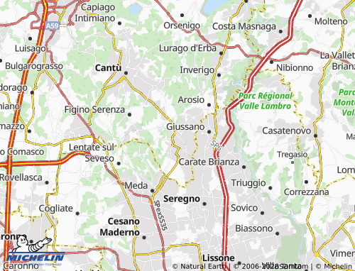 MICHELIN Mariano Comense map - ViaMichelin