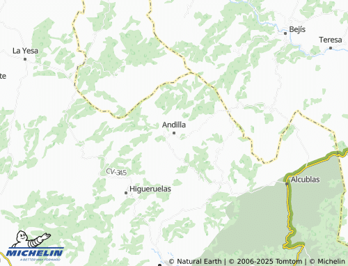 MICHELIN Andilla map - ViaMichelin