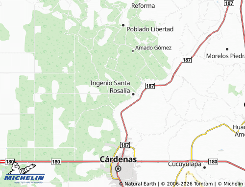 MICHELIN Rubén Jaramillo map - ViaMichelin