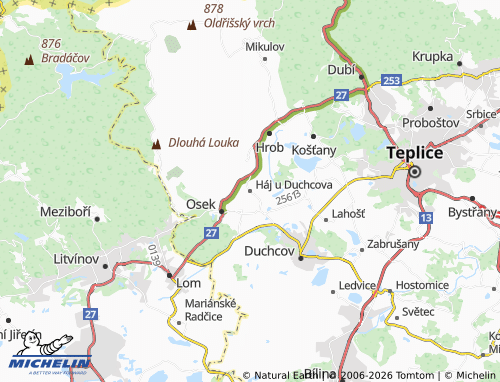 Mappa MICHELIN Háj u Duchcova - ViaMichelin