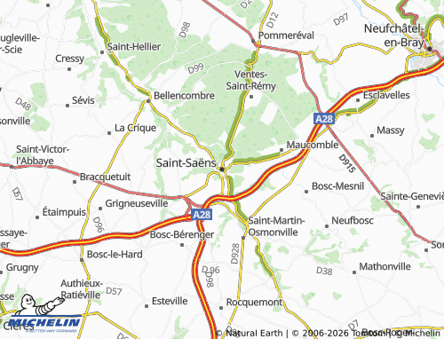 Mapa MICHELIN Saint-Saëns - ViaMichelin