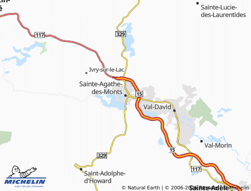 Carte MICHELIN Sainte-Agathe-des-Monts - ViaMichelin