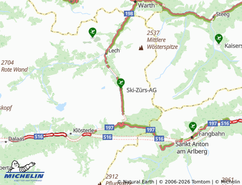 Mapa MICHELIN Zürs - ViaMichelin