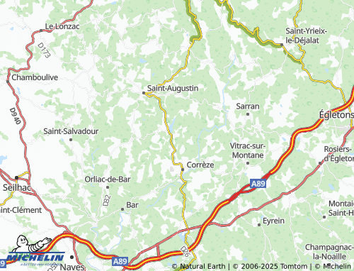 Carte MICHELIN Auliat - ViaMichelin