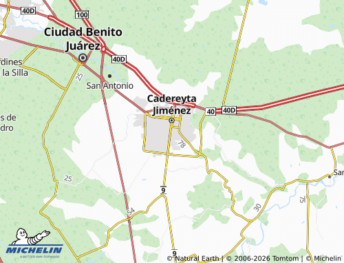 MICHELIN-Landkarte Valle de Cadereyta - ViaMichelin