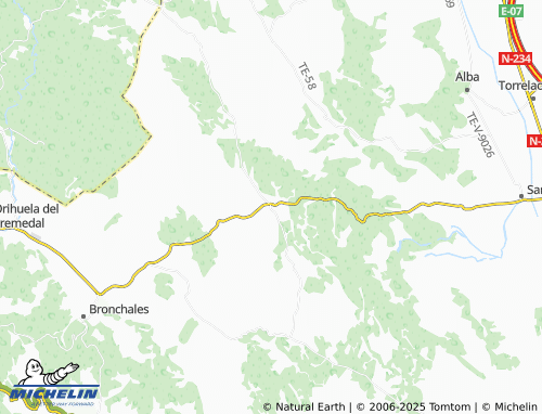 MICHELIN Pozondón map - ViaMichelin