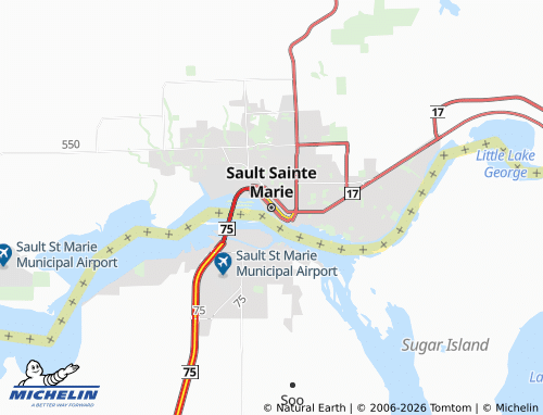 Mapa MICHELIN Sault Sainte Marie - ViaMichelin
