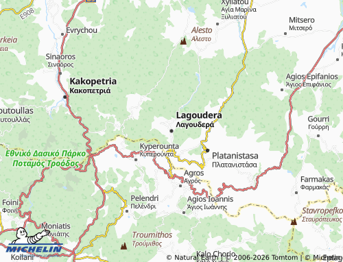 MICHELIN Lagoudera map - ViaMichelin